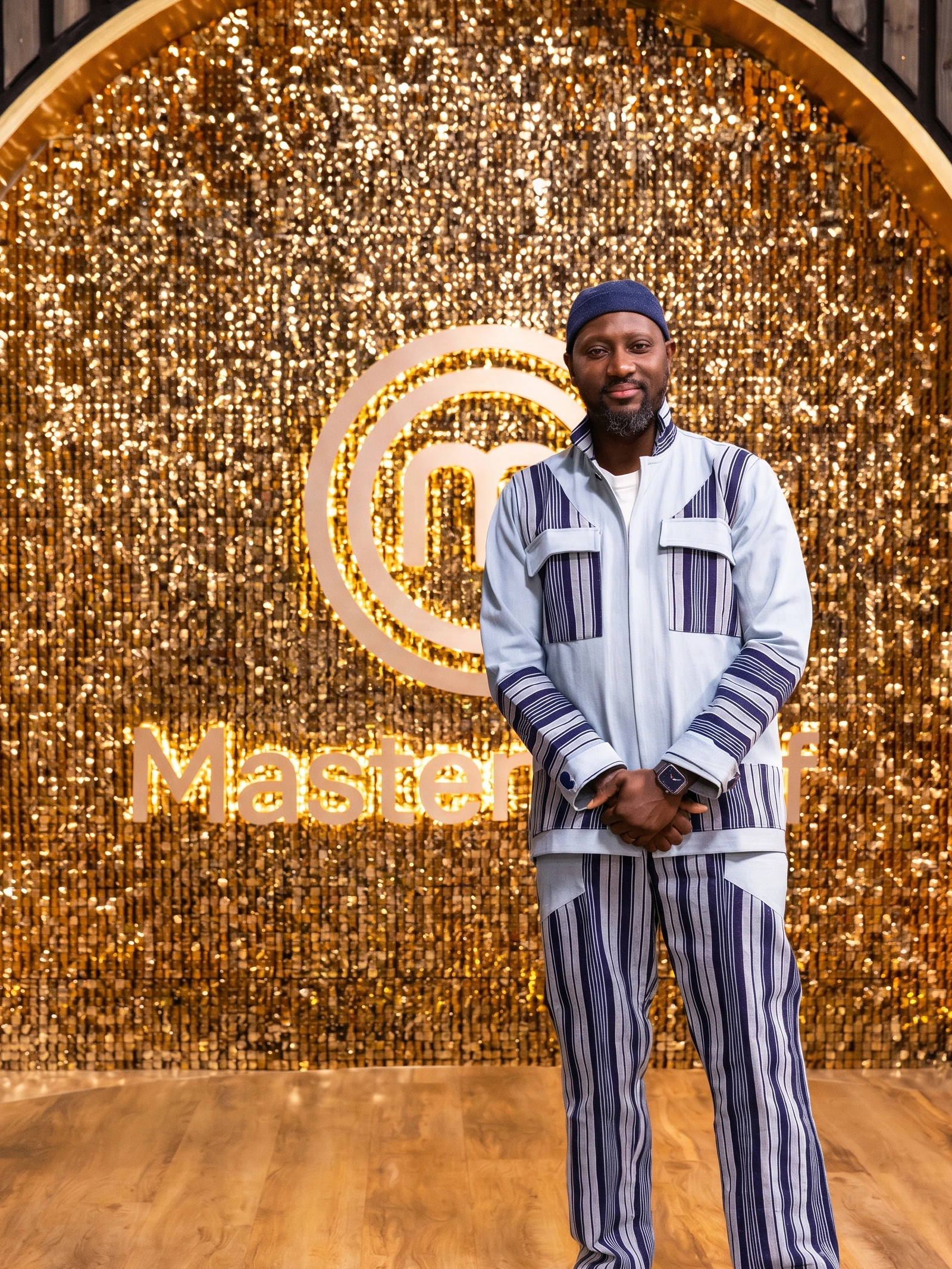 Chef Stone on the MasterChef Nigeria set